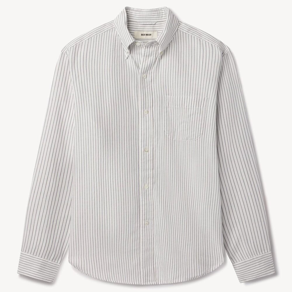 Buck Mason California Oxford BD Shirt XL Lane Stripe